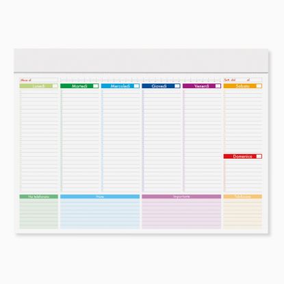 Immagine di Planning settimanale multicolor PA802