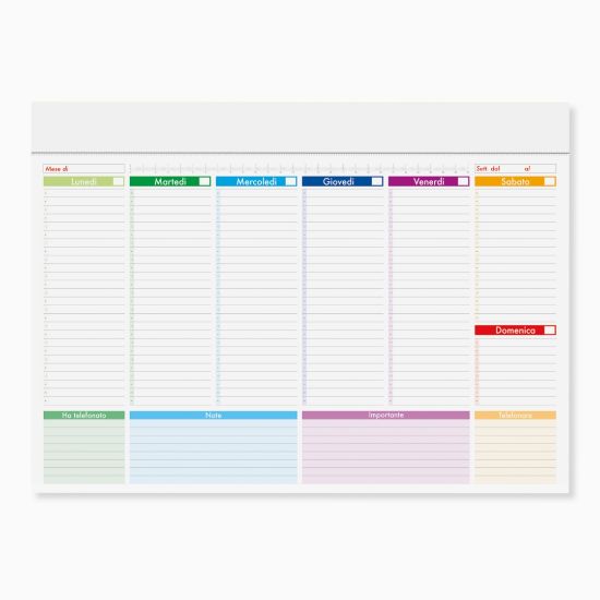 Immagine di Mini Planning settimanale multicolor PA806