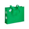 Shopper con soffietto in R-PET (plastica riciclata), manici lunghi