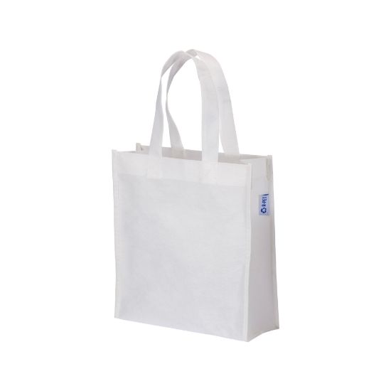 Shopper mini con soffietto in  R-pet 80 g/m2 con soffietto, manici corti